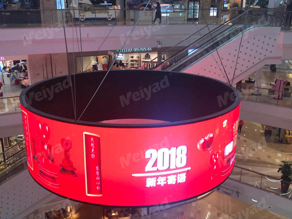 香港某商場P4戶內柔性LED顯示屏